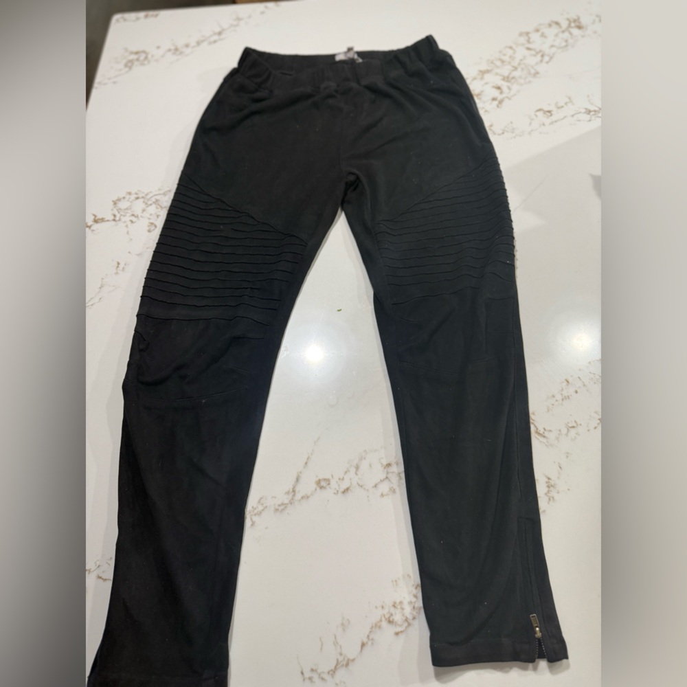 Umgee Black Moto Leggings